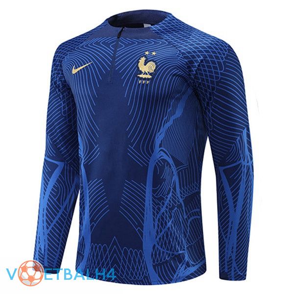 Frankrijk Training Sweatshirt blauw 2022-2023