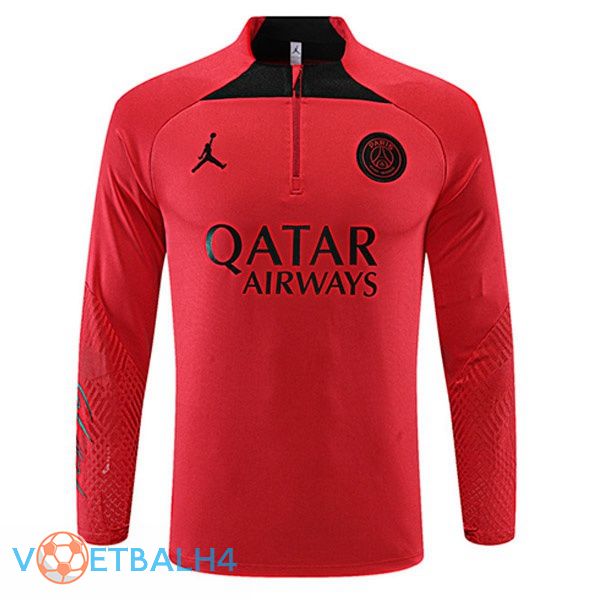 Paris PSG Training Sweatshirt rood 2022-2023