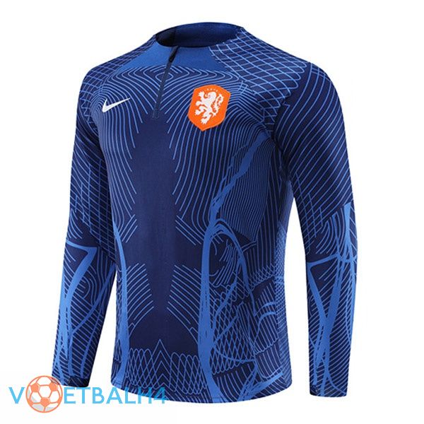 Nederland Training Sweatshirt blauw koninklijk 2022-2023