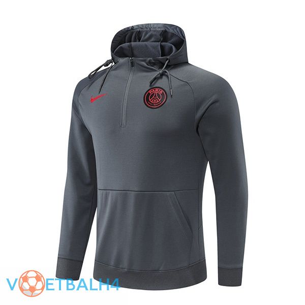 Paris PSG Training Sweatshirt Hoodie grijs 2022/2023