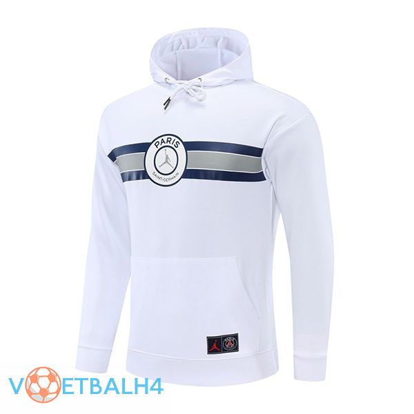 JORDAN Paris PSG Training Sweatshirt Hoodie wit 2022/2023