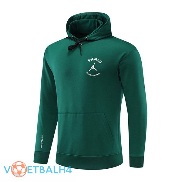 JORDAN Paris PSG Training Sweatshirt Hoodie groente 2022/2023