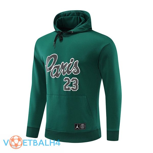 JORDAN Paris PSG Training Sweatshirt Hoodie groente 2022/2023