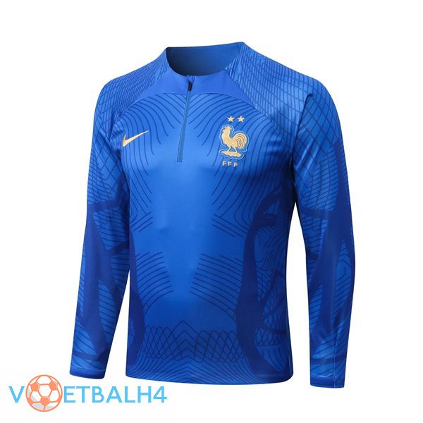 Frankrijk Training Sweatshirt blauw 2022-2023