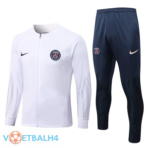 Paris PSG Trainingsjaspak wit 2022-2023