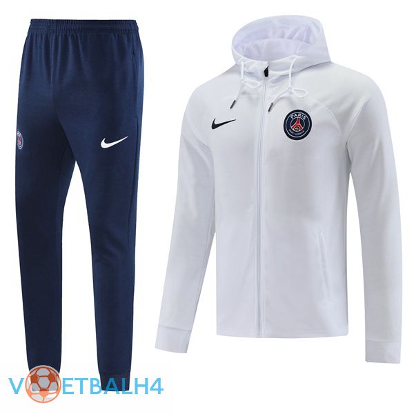 Paris PSG trainingspak Hoodie wit 2022/2023