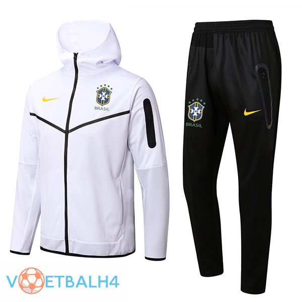 Brazilië trainingspak Hoodie wit 2022/2023