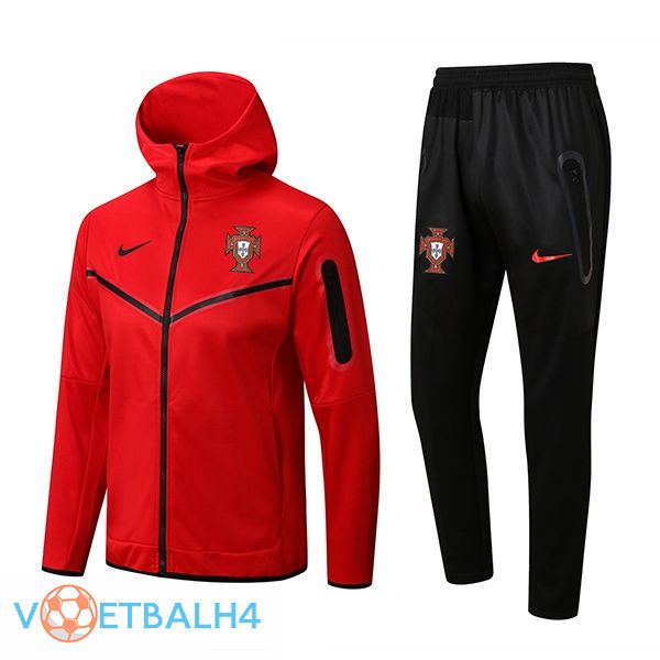 Portugal trainingspak Hoodie rood 2022/2023