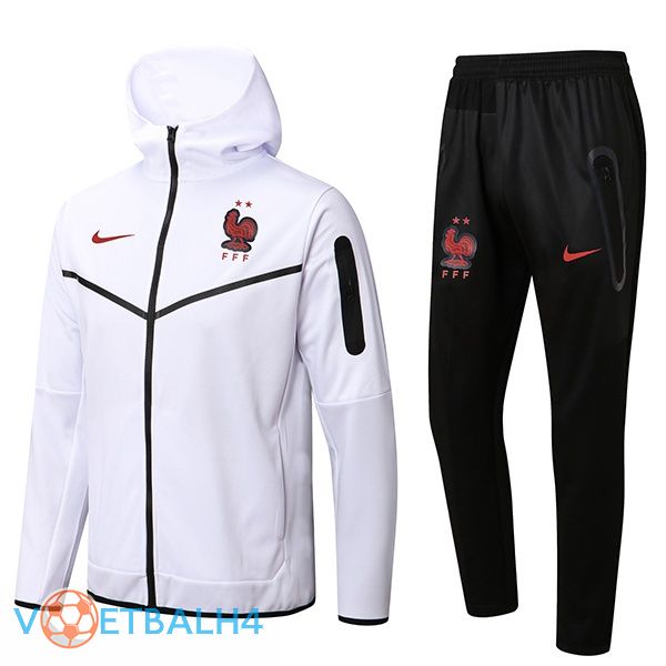 Frankrijk trainingspak Hoodie wit 2022/2023