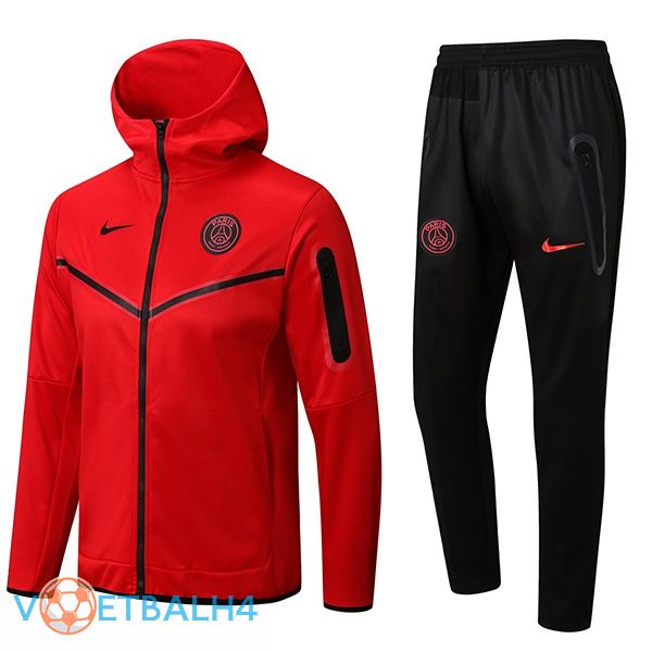 Paris PSG trainingspak Hoodie rood 2022/2023