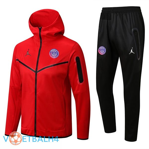 JORDAN Paris PSG trainingspak Hoodie rood 2022/2023