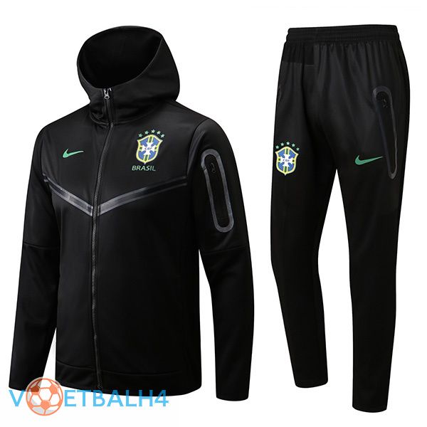 Brazilië trainingspak Hoodie zwart 2022/2023