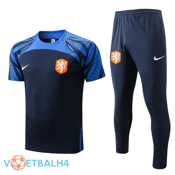 Nederland Training T Shirt + broek blauw koninklijk 2022/2023