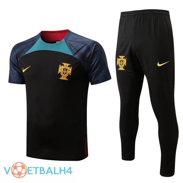 Portugal Training T Shirt + broek zwart 2022/2023