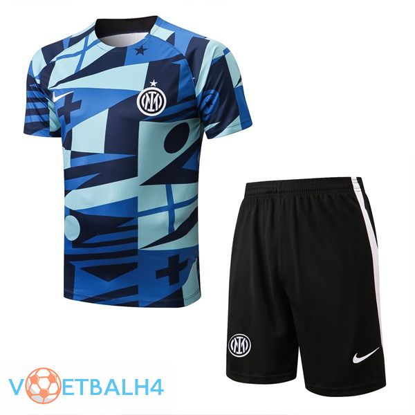 Inter Milan Training T-Shirts + korte broek blauw 2022-2023