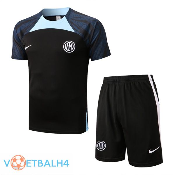 Inter Milan Training T-Shirts + korte broek zwart 2022-2023