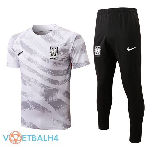 Korea Training T-Shirts + broek wit 2022-2023