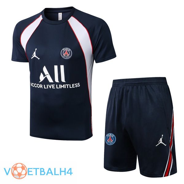 Paris PSG Training T Shirt + korte broek zwart 2022/2023