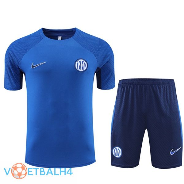 Inter Milan Training T Shirt + korte broek blauw 2022/2023