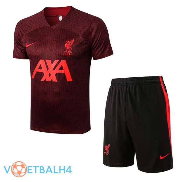 FC Liverpool Training T Shirt + korte broek rood 2022/2023