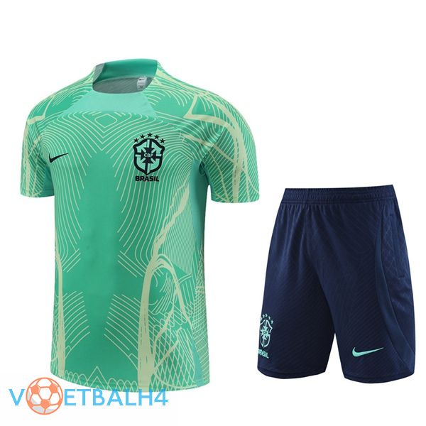 Brazilië Training T Shirt + korte broek groente 2022/2023