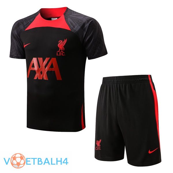 FC Liverpool Training T Shirt + korte broek zwart 2022/2023