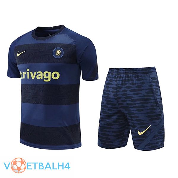 FC Chelsea Training T Shirt + korte broek blauw koninklijk 2022/2023