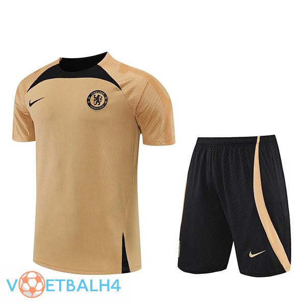 FC Chelsea Training T Shirt + korte broek geel 2022/2023