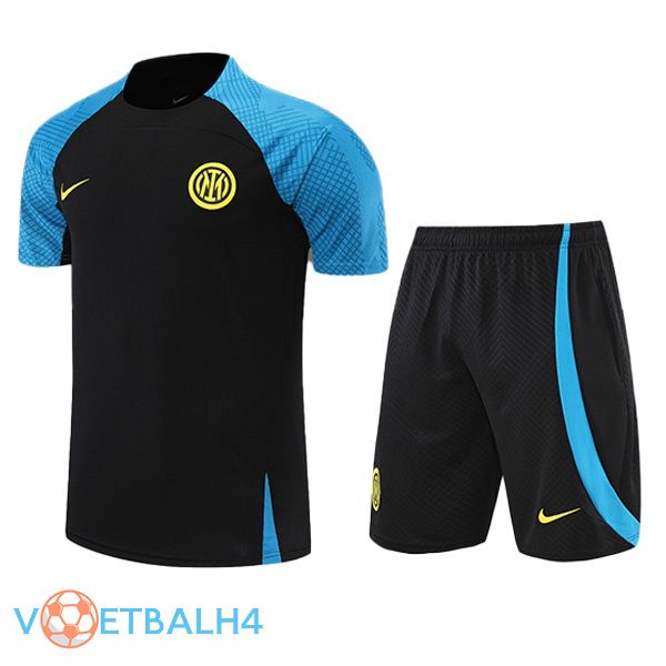 Inter Milan Training T Shirt + korte broek zwart 2022/2023