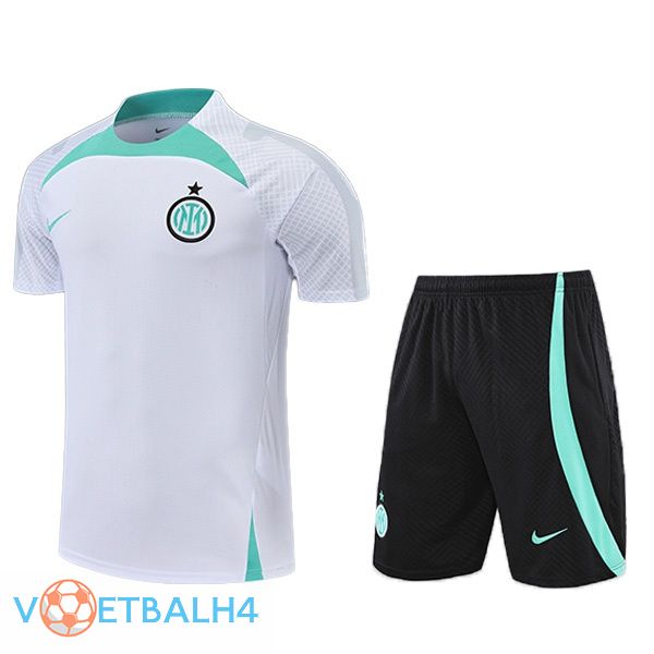 Inter Milan Training T Shirt + korte broek wit 2022/2023