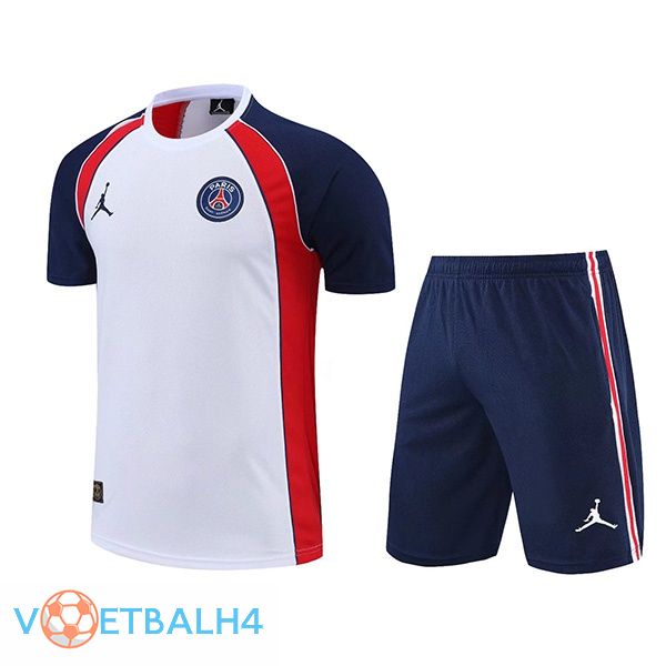 Paris PSG Training T Shirt + korte broek wit 2022/2023