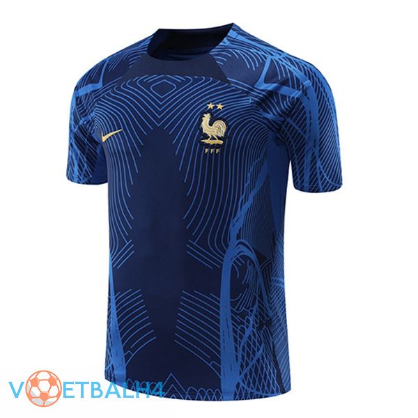 Frankrijk Training T Shirt blauw 2022/2023