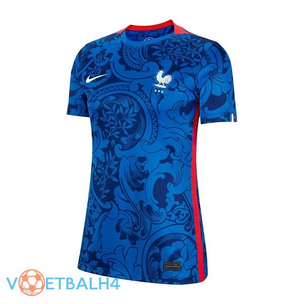 Frankrijk jersey Dames thuis blauw UEFA Euro 2022 Women's beker