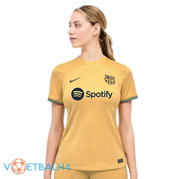 FC Barcelona Women voetbal jerseys uit geel 2022-2023