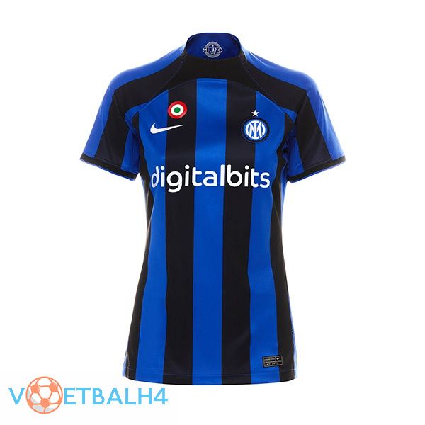 Inter Milan Dames voetbal jersey thuis zwart blauw 2022/2023