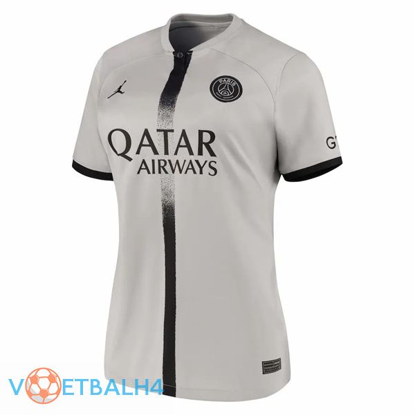 Paris PSG Dames voetbal jersey uit grijs 2022/2023