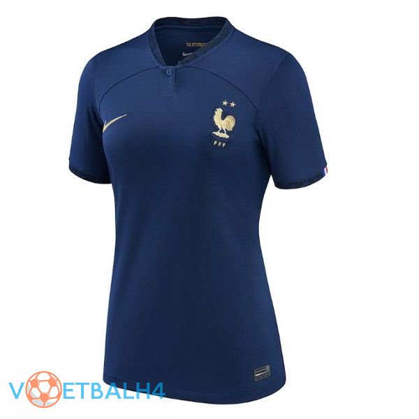 Frankrijk Women voetbal jerseys thuis blauw koninklijk 2022-2023