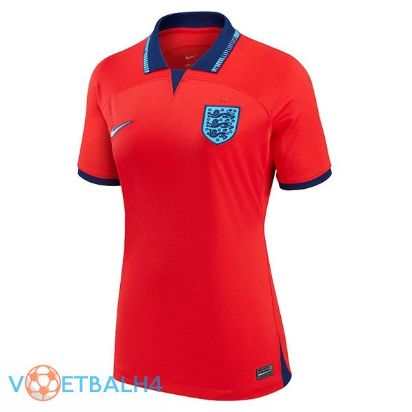 Engeland Women voetbal jerseys uit rood 2022-2023