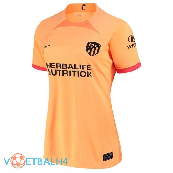 Atletico Madrid Women voetbal jerseys derde oranje 2022-2023