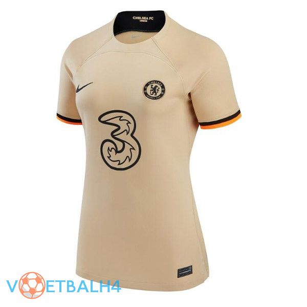 FC Chelsea Women voetbal jerseys derde Marron 2022-2023