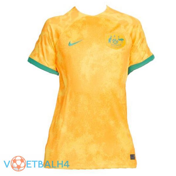 Australia Dames voetbal jersey thuis geel 2022/2023