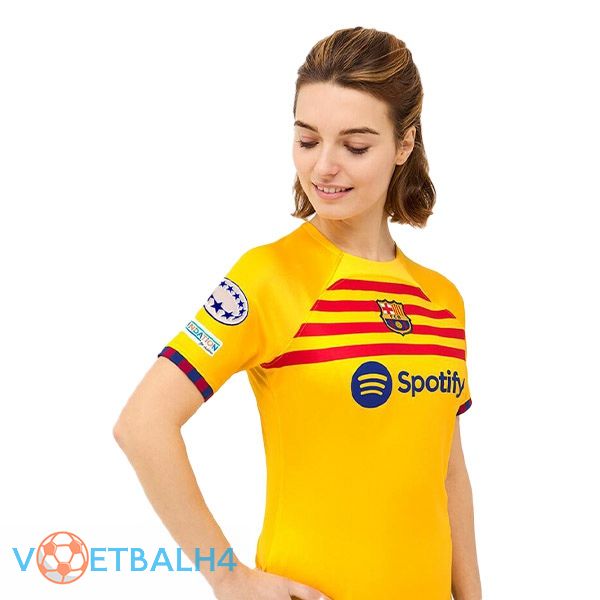 FC Barcelona Dames voetbal jersey vierde geel 2022/2023