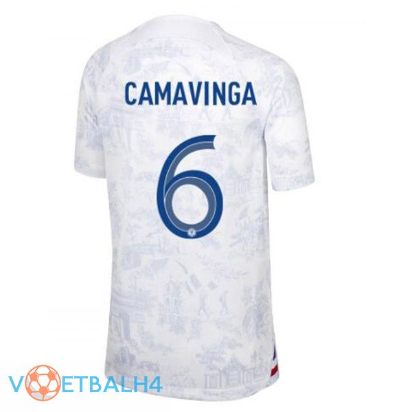 Frankrijk (CAMAVINGA 6) voetbal jerseys uit wit wereldbeker 2022