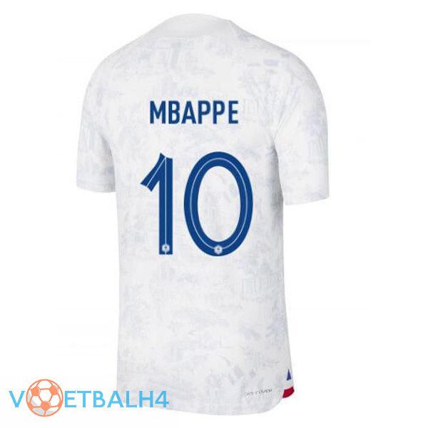 Frankrijk (MBAPPE 10) voetbal jerseys uit wit wereldbeker 2022