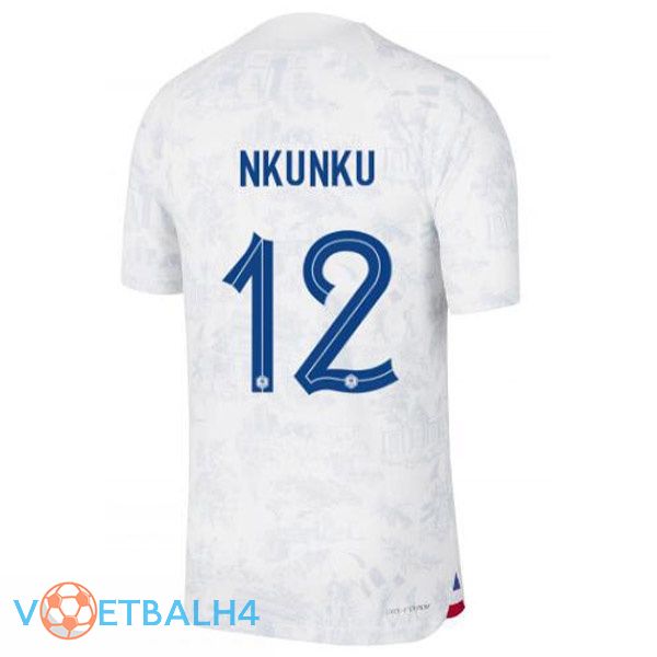 Frankrijk (NKUNKU 12) voetbal jerseys uit wit wereldbeker 2022