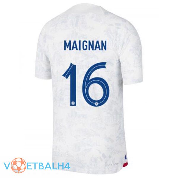 Frankrijk (MAIGNAN 16) voetbal jerseys uit wit wereldbeker 2022