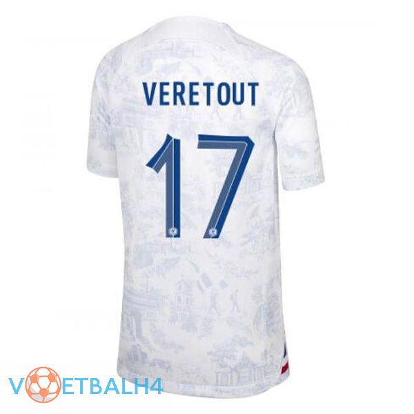 Frankrijk (VERETOUT 17) voetbal jerseys uit wit wereldbeker 2022