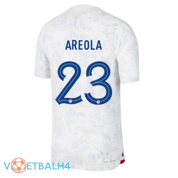 Frankrijk (AREOLA 23) voetbal jerseys uit wit wereldbeker 2022