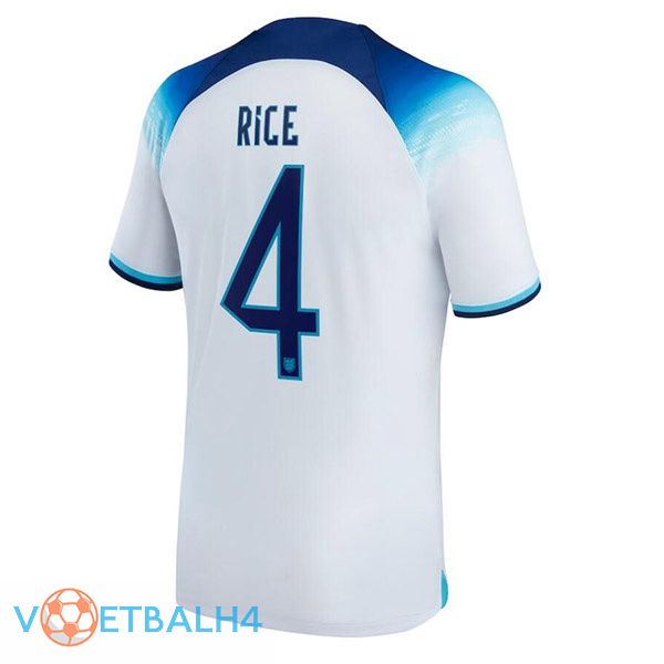 Engeland (RICE 4) voetbal jerseys thuis wit wereldbeker 2022