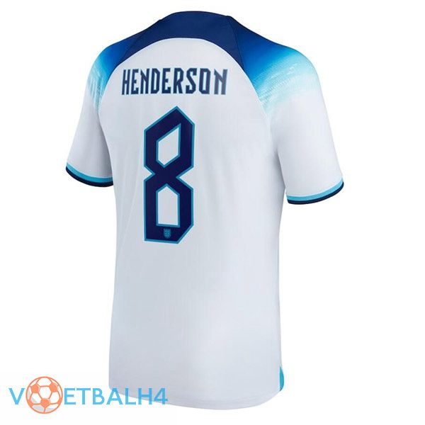 Engeland (HENDERSON 8) voetbal jerseys thuis wit wereldbeker 2022